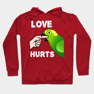 Love Hurts Yellow Naped Amazon Parrot Biting Hoodie